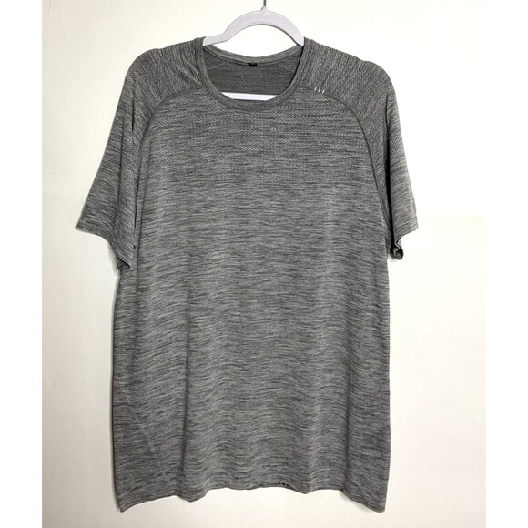 Lululemon Metal Vent Tech Shirt Men's Large Gray Short Sleeve Gym Running Top - Picture 3 of 12